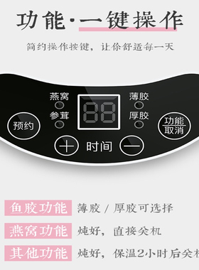 全自动燕窝电炖盅银耳鱼胶机