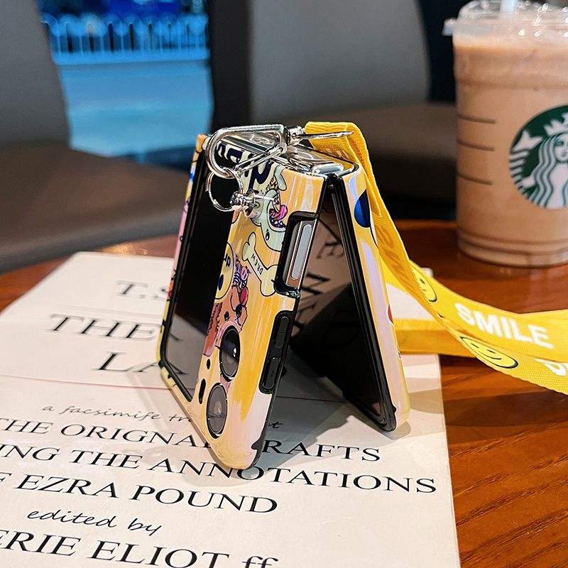 OPPO Find N2Flip手机壳oppofandn斜挎挂绳oppon折叠屏findn3flip情侣oppofindn2filp卡通蓝光笑脸0pp0保护套 - 图2