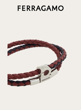 【礼物】FERRAGAMO菲拉格慕男士Gancini手链