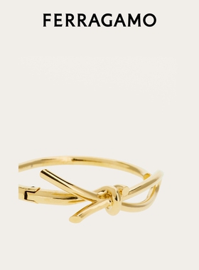 【礼物】FERRAGAMO菲拉格慕女士不对称蝴蝶结手镯