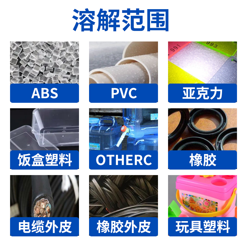 塑料板溶解剂强力溶解abs硬塑料抛光外皮亚克力板粘合剂pvc回收稀释重塑融化去除剂解胶剂除胶化学软化清理 - 图1