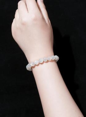 2026晶东珠宝 7A天然白月光手链 猫眼效应奶油体女生圆珠礼物手串