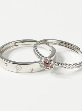 2026新款小王子与玫瑰情侣戒指男女ins小众设计韩版对戒开口指环