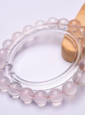 2026富宏珠宝 天然星光粉晶圆珠手链饰品女生礼物手串厂家直供