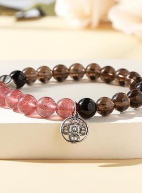 2026晶东珠宝天然黄虎眼石金刚杵吊坠手链欧美跨境设计款男女手饰