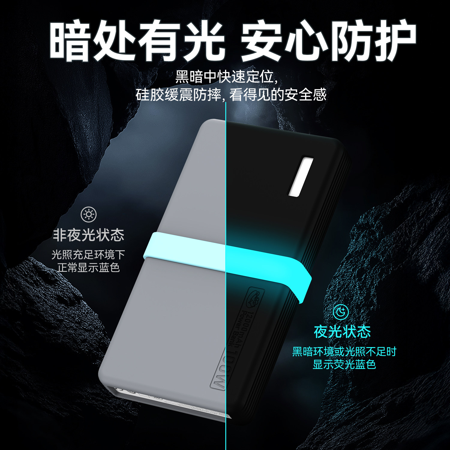 SIKAI适用于华为自带线充电宝保护套100W/66W专用12000保护套壳软硅胶防尘防刮防摔便携可理线快充收纳包,淘宝优惠券,粉丝福利购,淘宝优惠卷