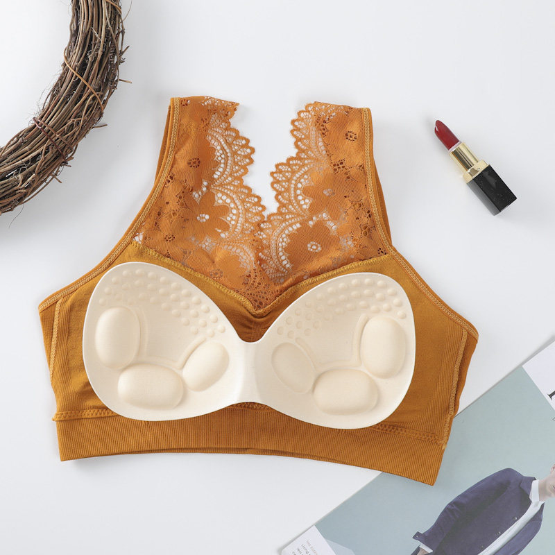 夏季美背蕾丝背心美胸无钢圈抹胸 水悦雨抹胸