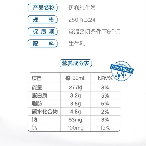 5月伊利纯牛奶24盒*250ml牛奶整箱批发儿童早餐奶官方旗舰店正品