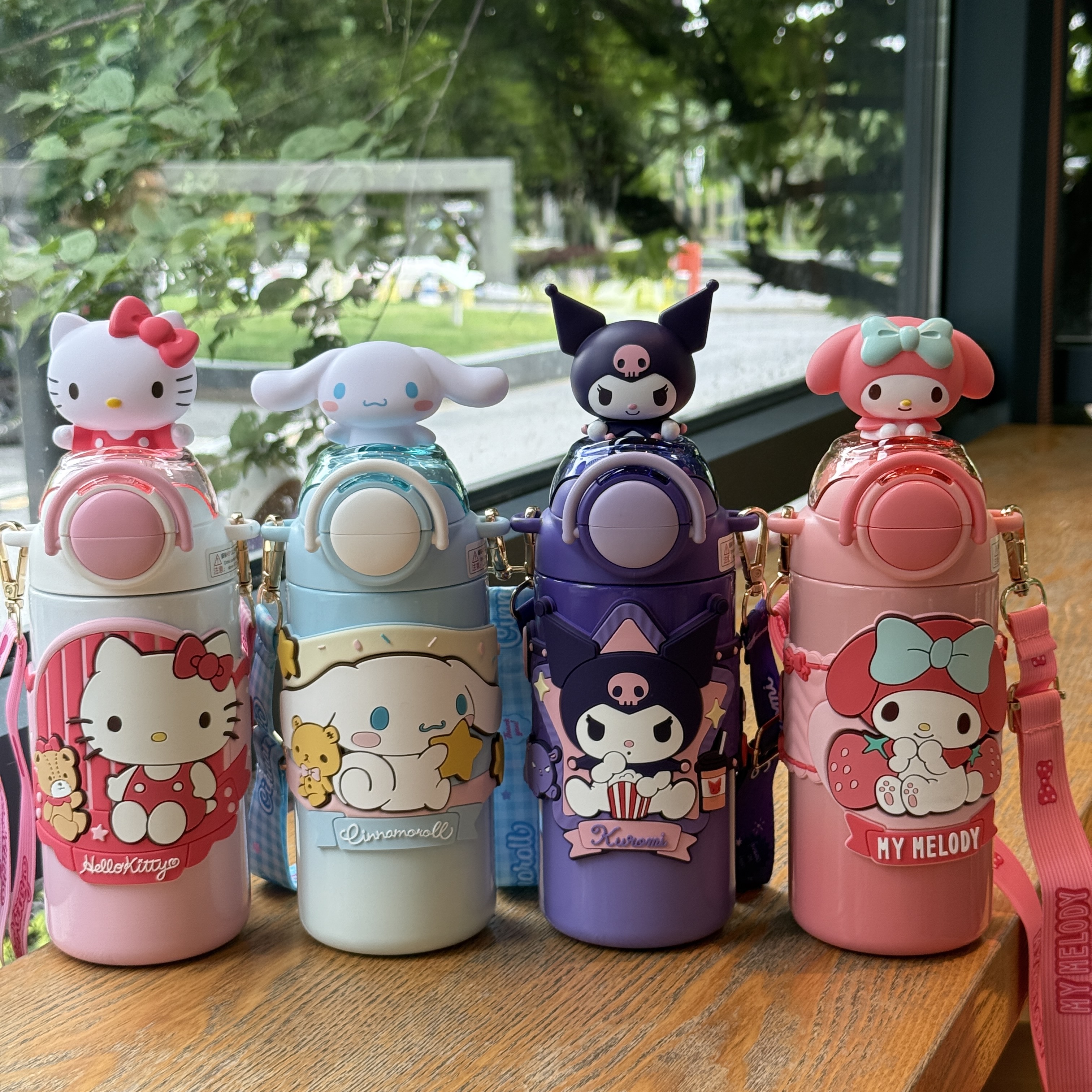 三丽鸥库洛米保温杯女生可爱学生便携杯子双饮水壶吸管儿童水杯 - 图2