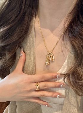 钻石之乡实验室人工培育钻韦雪同款时来运转十字金刚杵吊坠中式老