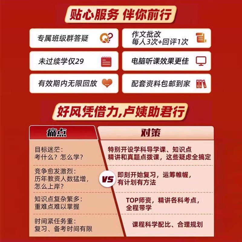 卢姨教资笔试网课幼儿园小学初中高中教师资格证科目一二2024年下 - 图1