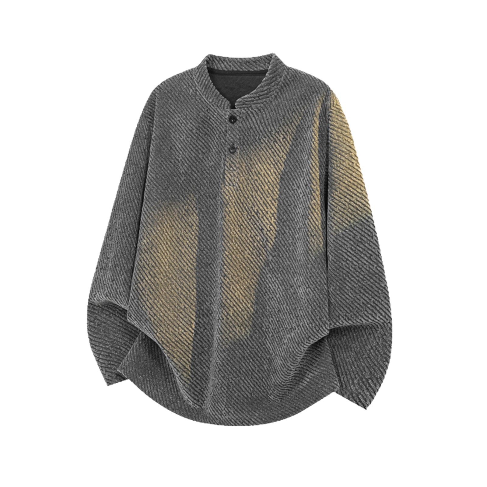 短反卫衣打底衫衫亨利领OLO秋冬长袖雪尼尔美式搭加绒正肩P加厚内 - 图3