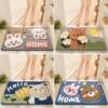 Absorbent floor mats, household toilet door mats, cute bathroom foot mats, carpet door mats, entrance bathroom anti-slip mats