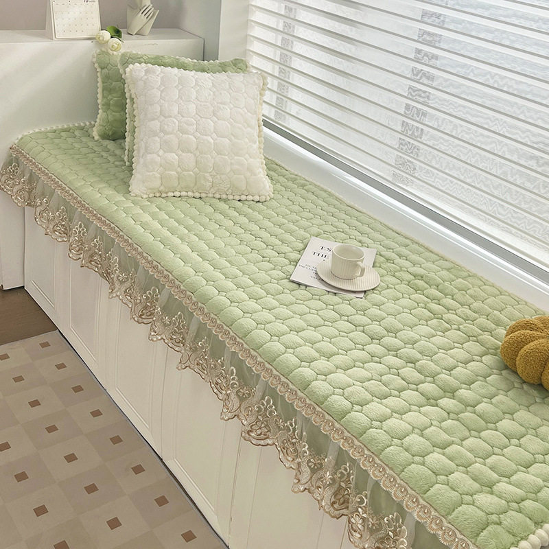 Bay window mat, four-season bay window mat, thickened plush anti-slip window sill mat, tatami four-season balcony mat, simple seat cushion