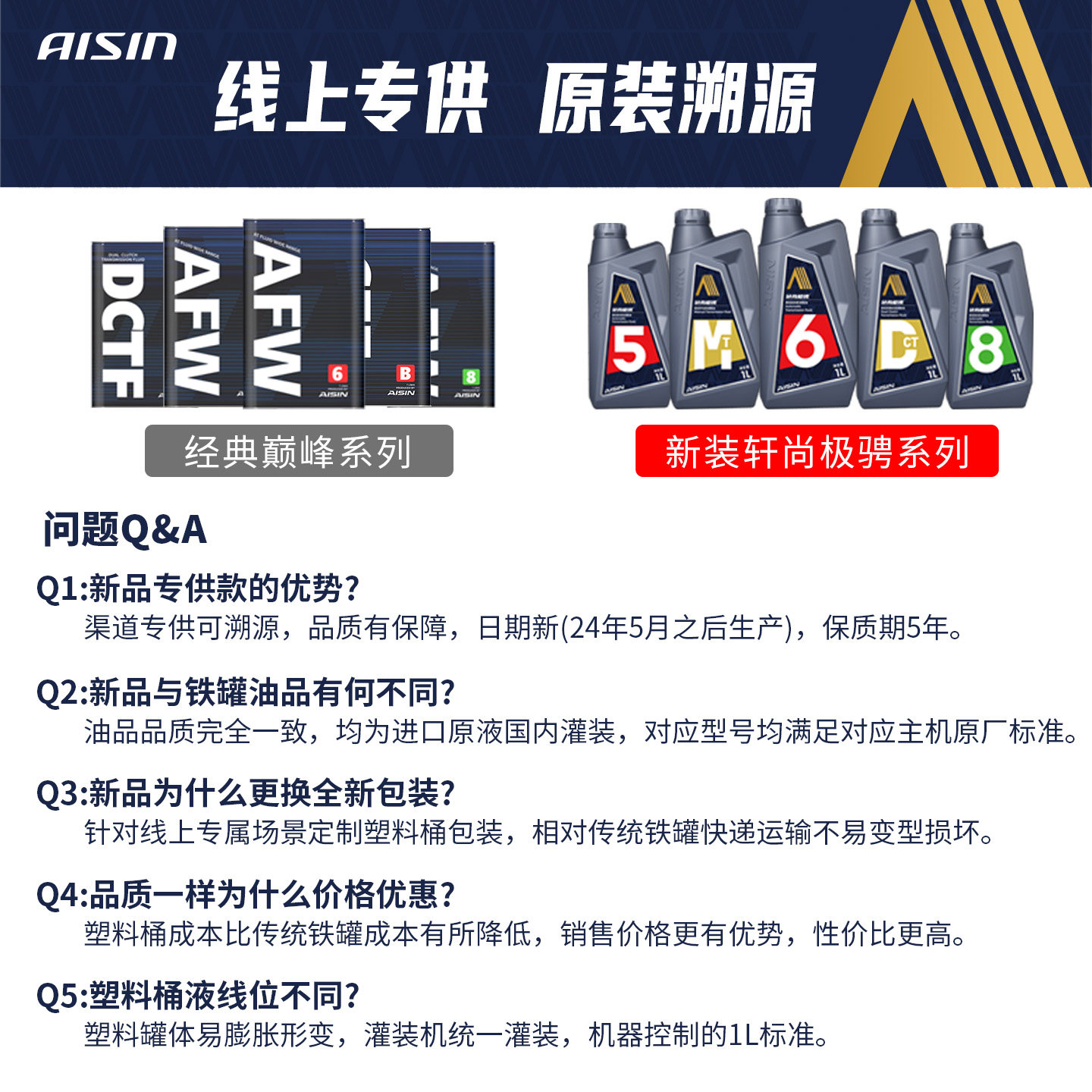 爱信(AISIN)通用全系6-9AT变速箱油DEXRON VI自动挡波箱油AFW6G