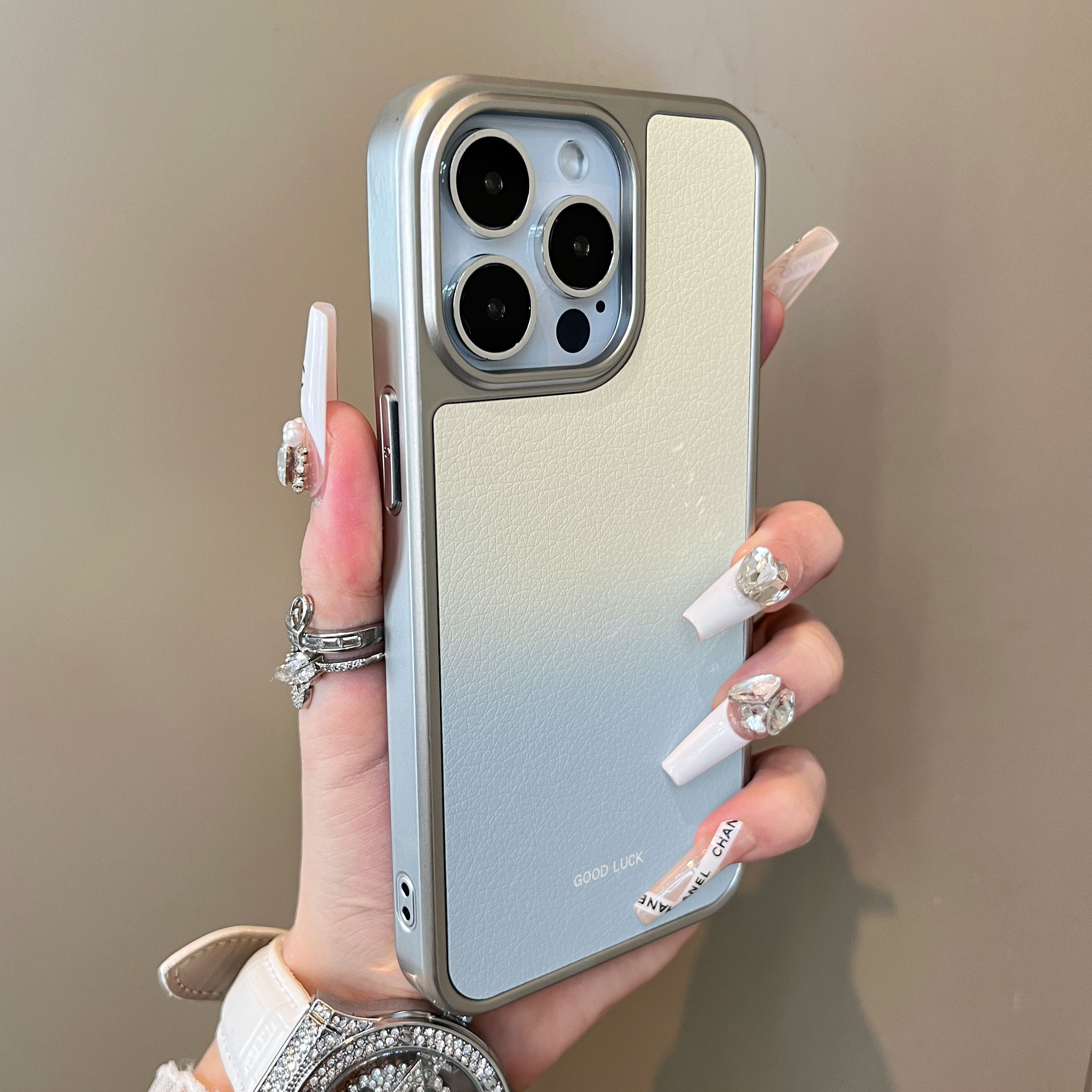 适用于华为mate70proplus手机壳蓝黄渐变good二合一小羊皮60pro十支架简约新款50e套防摔男女生mate60pro+ - 图1