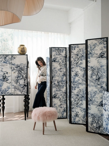 Ru Nai Di@R Maison Series Royping Art Lacquer Wood -стиль чернила и сине -белый новый китайский стиль