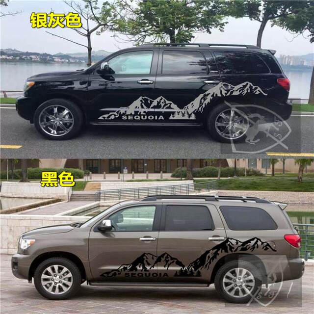Toyota Sequoia car stickers SEQUOIA special car stickers snow mountain modified car color strip decoration