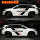 Suitable for 09-21 Toyota Highlander car stickers, personalized car stickers, special side color strips for decoration