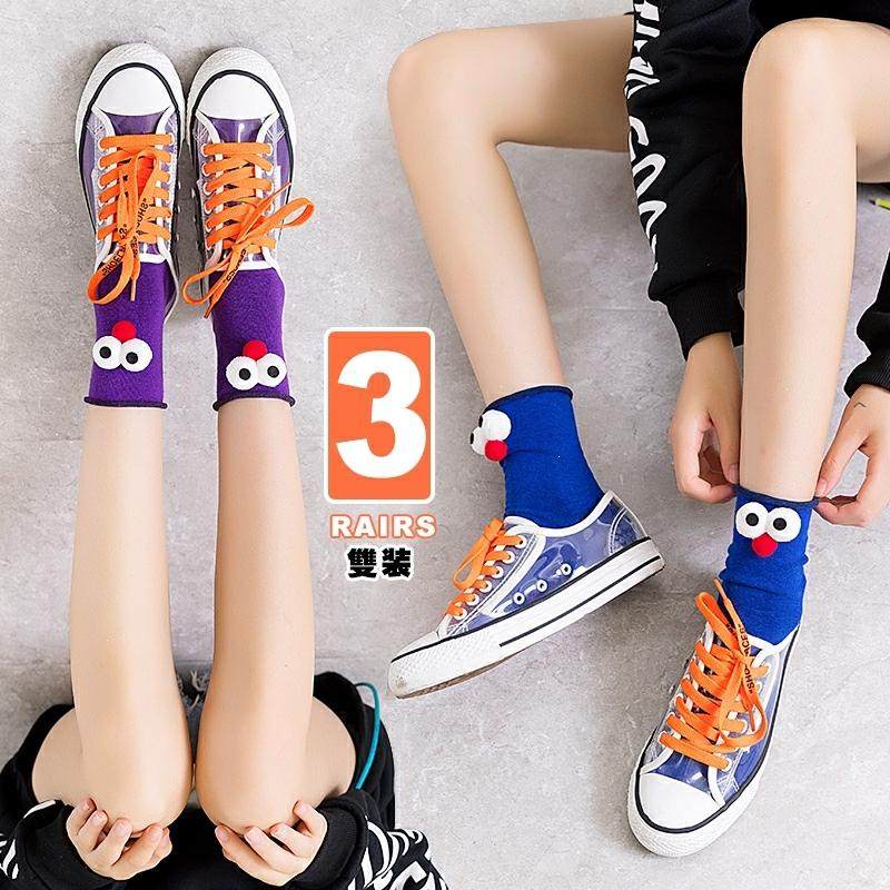 芝麻街芝麻大丝袜眼堆堆袜打底袜 施西颜短袜/打底袜/丝袜/美腿袜