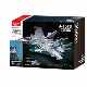 Fun high-tech J-15TS carrier-based fighter jet angry sea flying shark titanium silver spray paint assembled building block model male toy gift