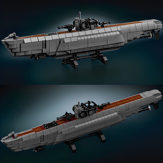 Leyi 66078 German World War II reconnaissance U-boat assembly fun high building blocks boys educational toy gift