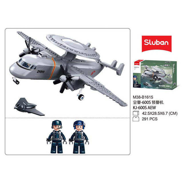 New Air Police 600S early warning aircraft aircraft model military assembly fun high building block ornaments boy toy gift