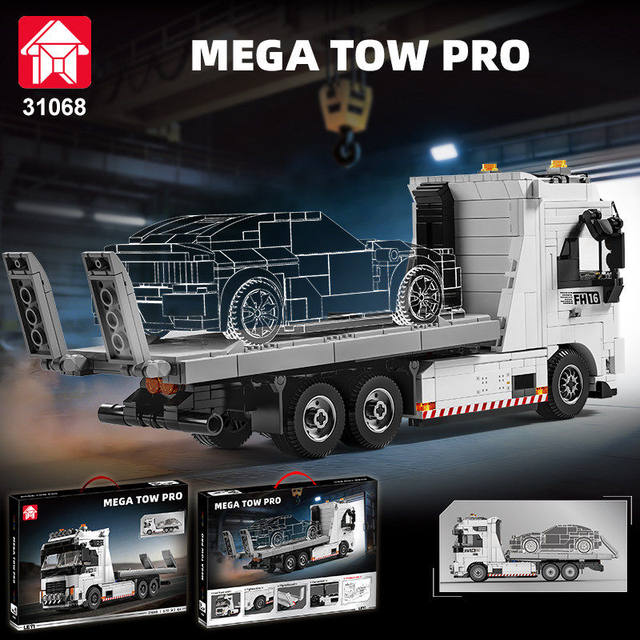 Leyi's new building blocks 8-grid car Mercedes-Benz Ford trailer racing assembled model ornaments male educational toy gift