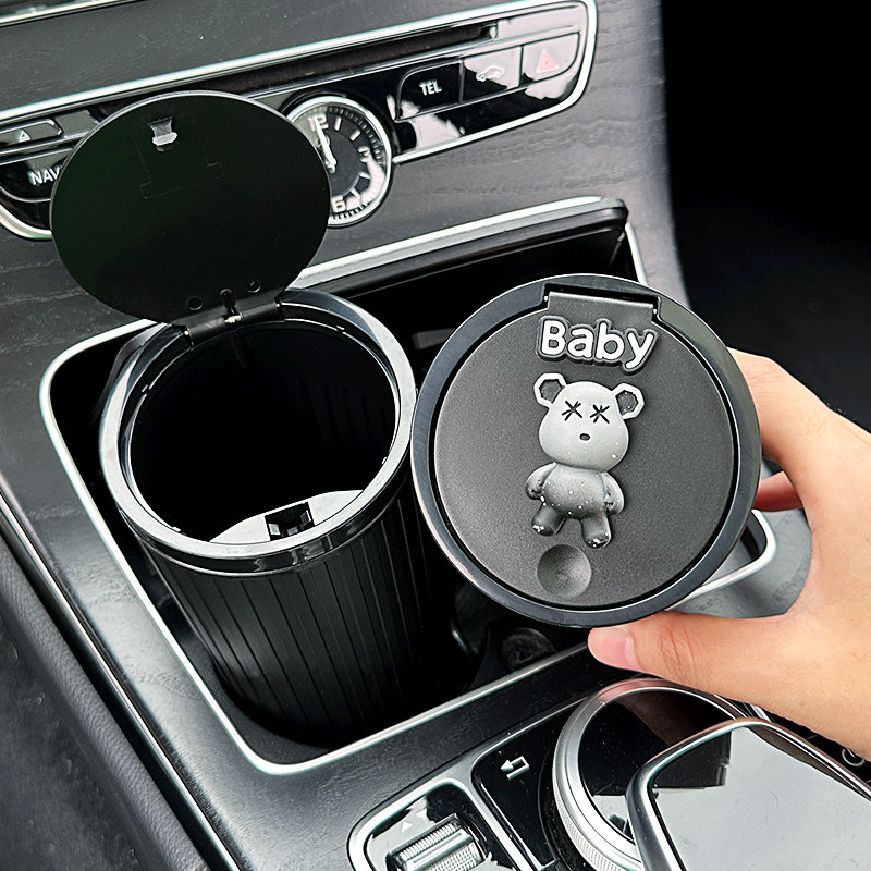 可爱卡通车载垃圾桶汽车内水杯槽收纳置物桶车用多功能垃圾收纳桶,淘宝优惠券,粉丝福利购,淘宝优惠卷