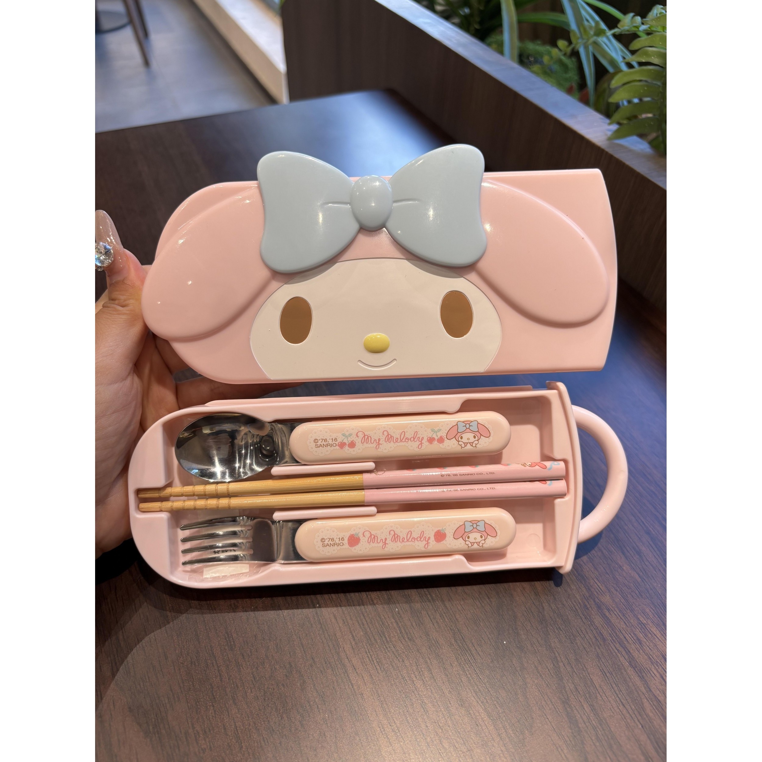 哈喽kt筷子勺子套装一人用餐具收纳盒便携式学生不锈钢筷勺三件套,淘宝优惠券,粉丝福利购,淘宝优惠卷