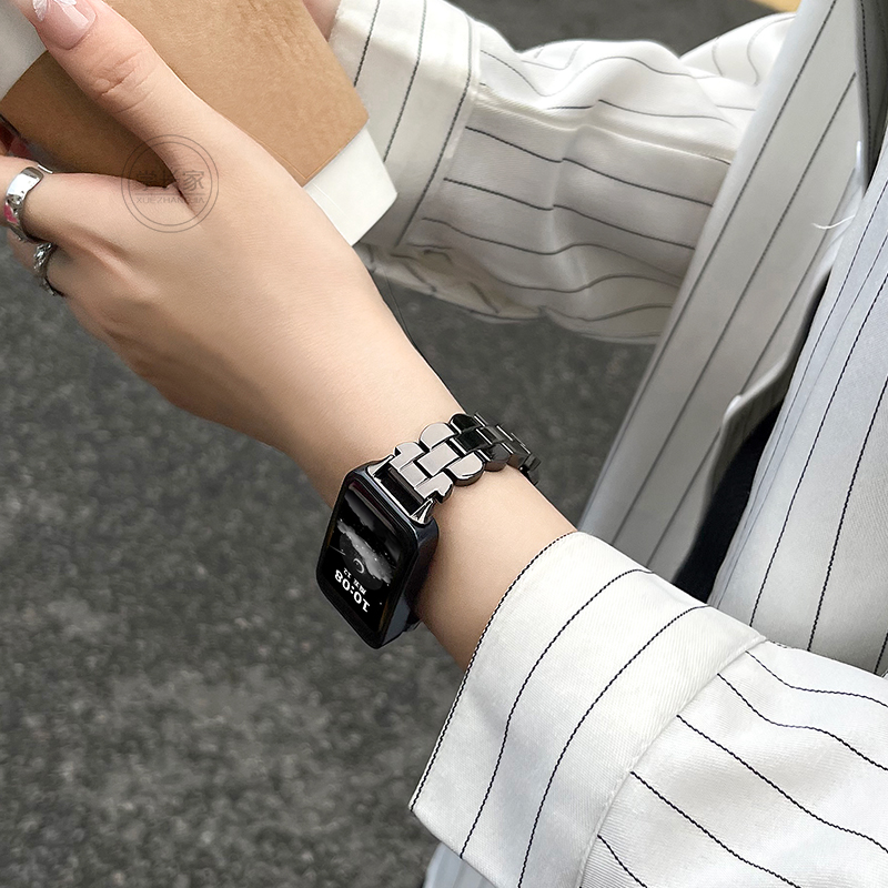 适用华为手环10/9手表带链夏天新款8高级金属手腕带6pro女生替换表链7nfc版荣耀电子智能运动八九代女士band9 - 图1