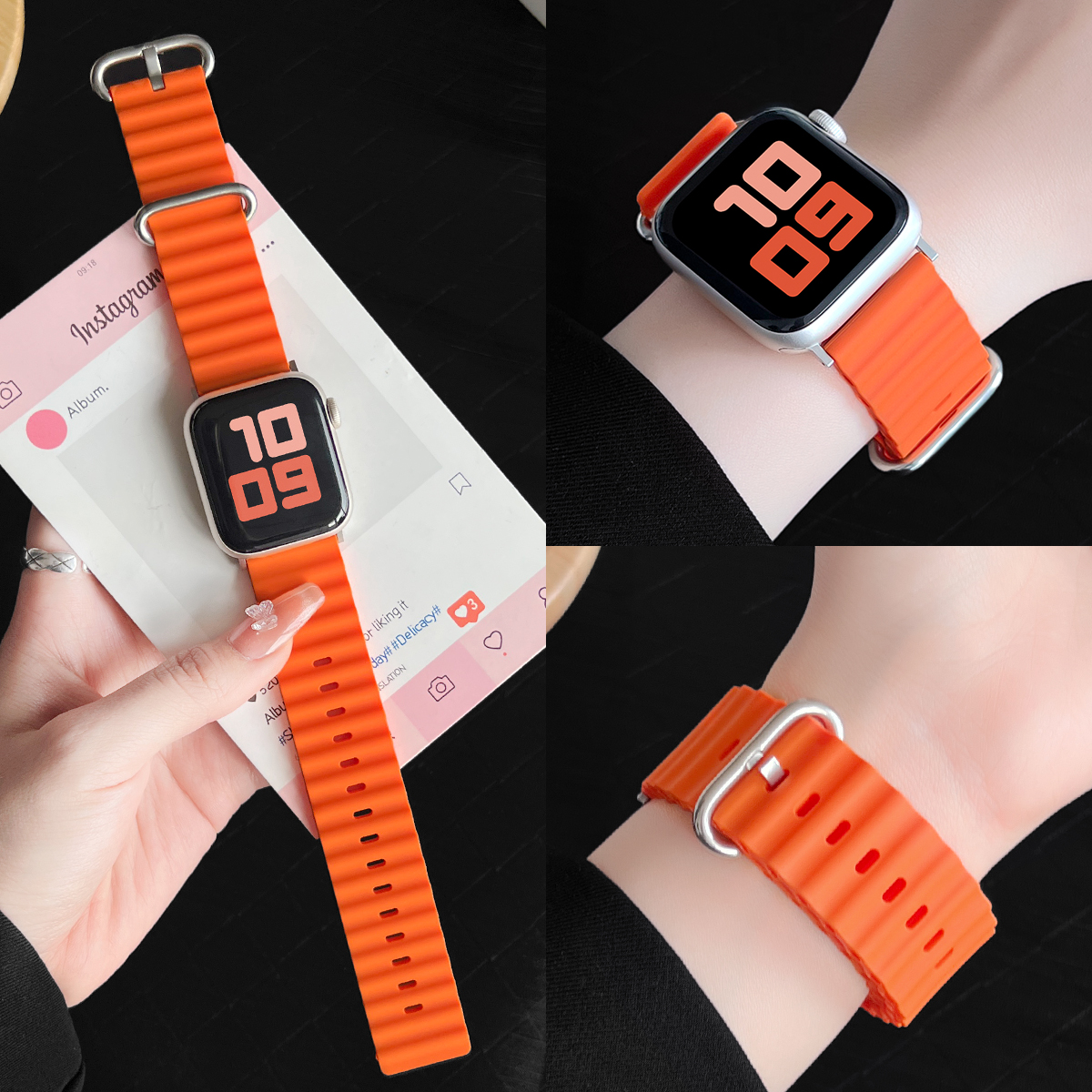 适用华为watch fit4手表带新款硅胶4pro智能运动腕表watchfit3高级感女生手表链2的手环腕带创意夏天女款系列 - 图1