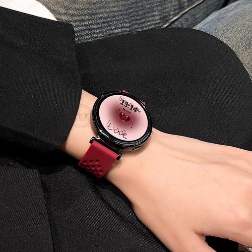 适用华为gt5/6新款手表带网洞硅胶watchgt4女士专用gt3/2腕表磁吸watch4智能运动手表5pro高级感女款表链女式 - 图2