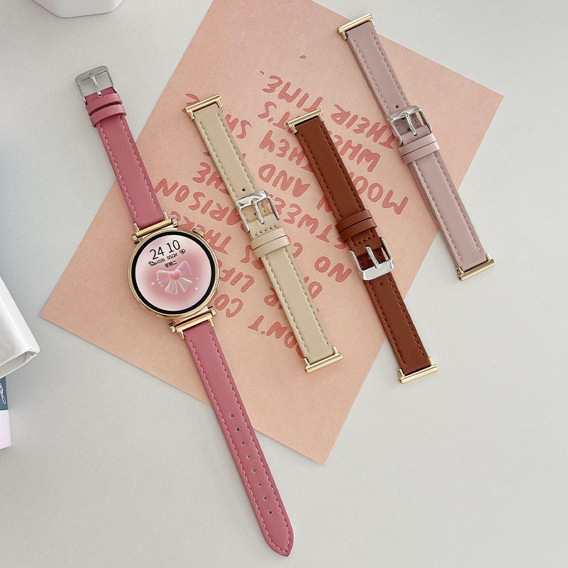 新款梅子红适用华为gt4手表带gt5/6智能手表链watch4/gt3pro手表带41mm腕表专用女士watchgt2/1女款荣耀真皮 - 图1