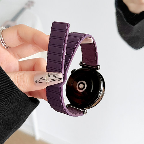 适用华为gt5/6手表带新款硅胶5pro磁吸系列专用watch4智能运动watchgt4手表链女士3/2女表高级感41mm女款夏天 - 图2