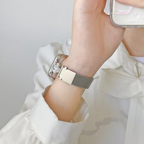 适用华为watchfit3手表带米兰磁吸4智能手表watch fit2专用腕带金属女生手环fit5系列表链新款4pro高级感手带 - 图2