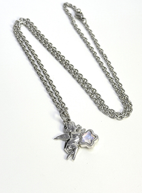 IAMACC恶魔翅膀爱心项链