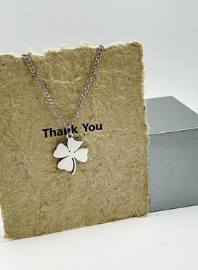 四片叶子花瓣项链吊坠饰品