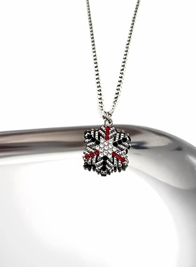 日韩雪花项链2026新款卫衣链