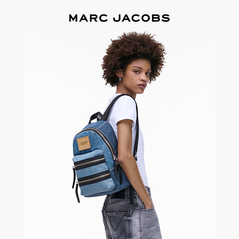 MARC JACOBS/Mojie medium denim denim style large capacity sports travel backpack