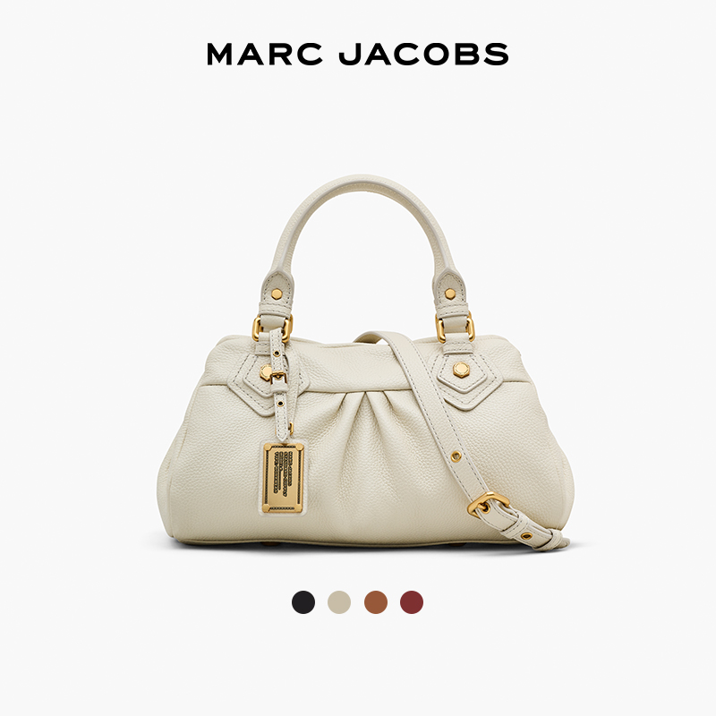 【折扣】MARC JACOBS  大号牛皮复古褶皱质感斜挎包单肩包 - 图1