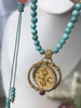 Raw Turquoise 925 Silver Seed Pendant Necklace