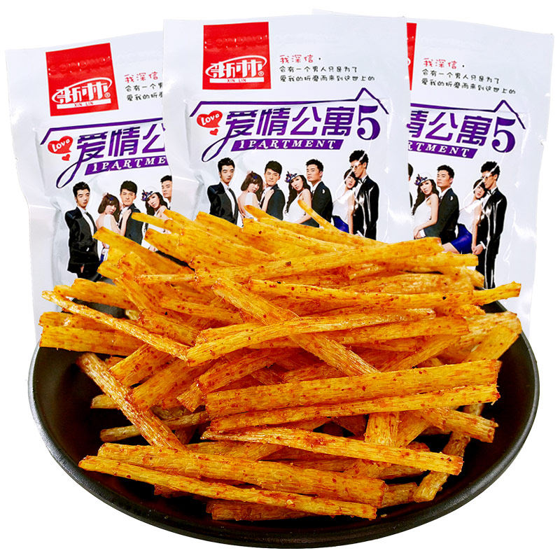 爱情公寓50包小包麻辣味怀旧辣条 耍耍过食品面筋制品