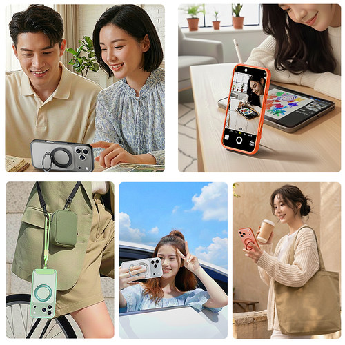 吉玛仕支点壳适用苹果17ProMax手机壳磨砂iPhone17新款镜头全包防摔保护带支架ip磁吸好看高级感外pm2026专用 - 图2