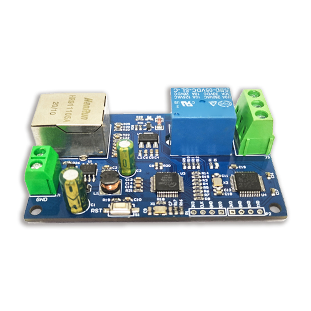 Modbus RTU单路网络继电器模块  局域网控制1路输出有线以太网 - 图0