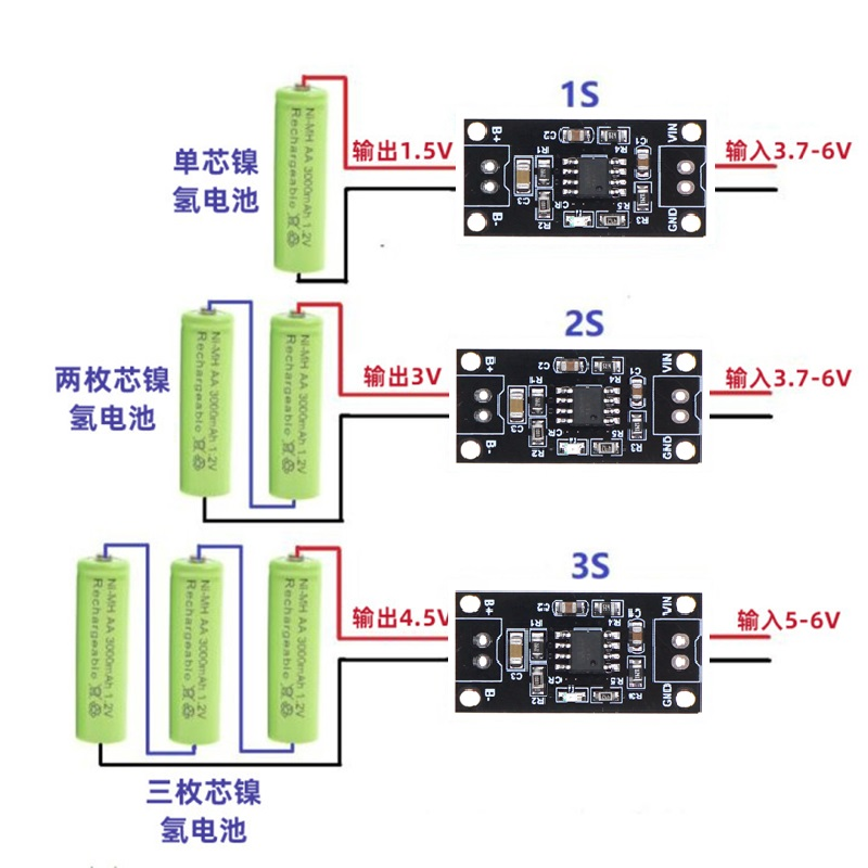 充电模块板适配器1A镍氢充电电池专用充电器1.5V3V 4.5V CC/CV - 图1