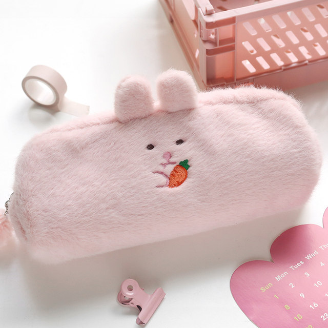 Furry girl heart Japanese cute cartoon stationery box