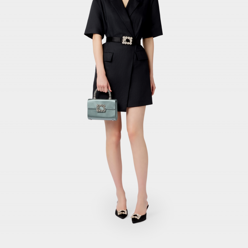 【新年礼物】Roger Vivier/RV女鞋Efflorescence饰扣猫跟穆勒鞋,淘宝优惠券,粉丝福利购,淘宝优惠卷