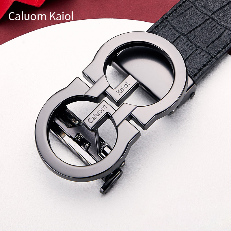 男士头层牛皮自动扣正品高档皮带 CaluomKaiol腰带/皮带/腰链