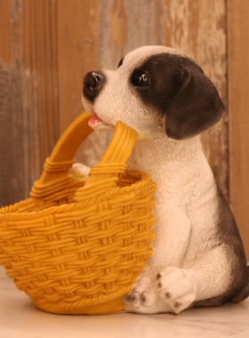 创意狗摆件放钥匙收纳盒动物玄关茶几客厅动物猪装饰品置物乔迁